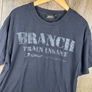 GASP Branch Warren Train Insane Signature T-Shirt Mens XXL Black Bodybuilding